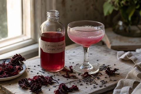 Hibiscus & Lavender Simple Syrup