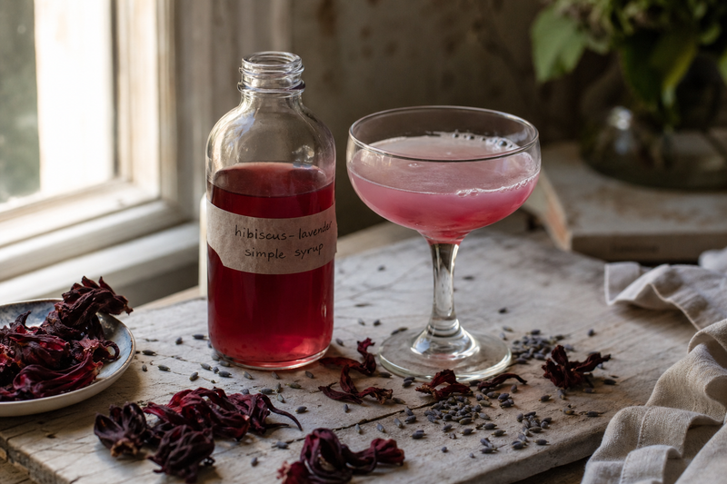 Hibiscus & Lavender Simple Syrup