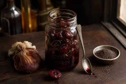 Cocoa Chai Brandied Cherries