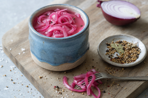Bright Pink Pickled Onions