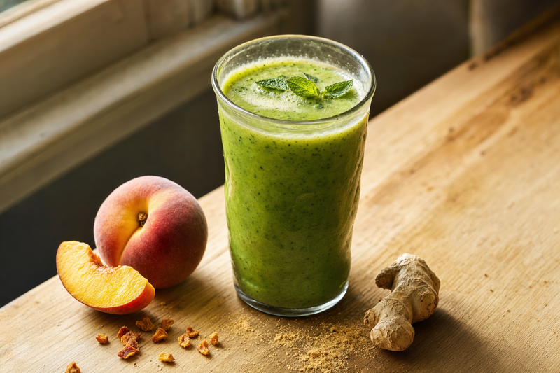 Green Peach & Ginger Smoothie