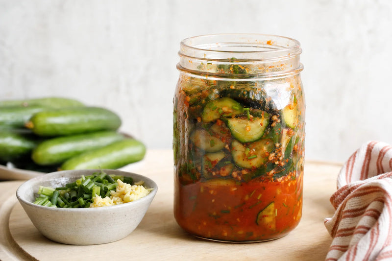 Kimchi-Style Quick Cucumbers