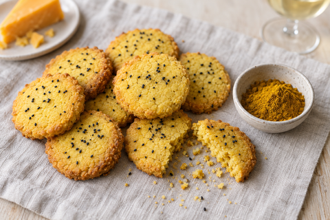 Charnushka Curry Cornmeal Shortbreads