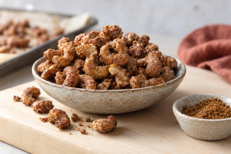 Garam Masala Sugared Cashews