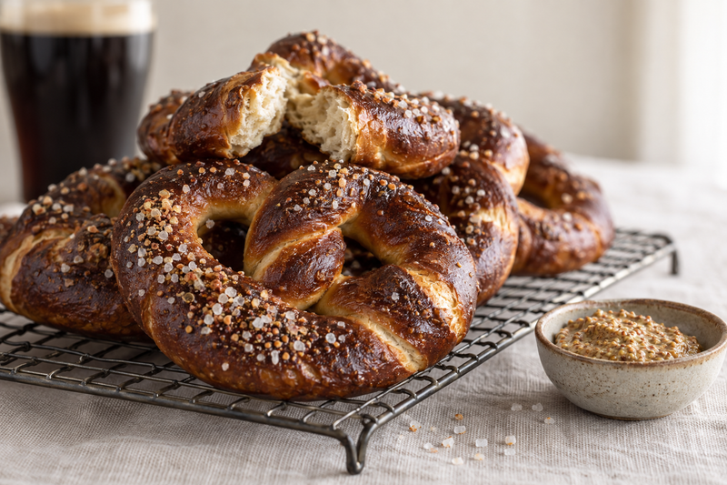 Ghost Pepper Salted Guinness Pretzels