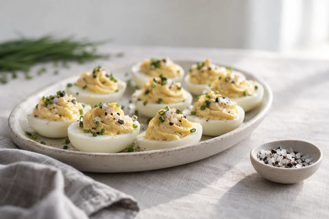 Truffle Salt & Horseradish Deviled Eggs