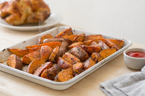 Tarragon-Roasted Sweet Potato Wedges