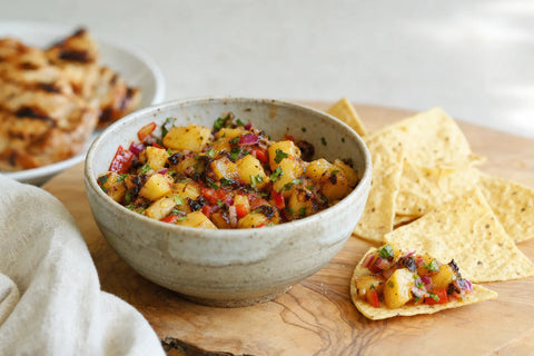 Roasted Pear & Pineapple Summer Salsa