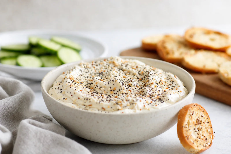 Everything Bagel Whipped Cheese Dip