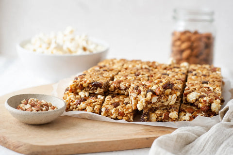 Spiced Popcorn Snack Bars