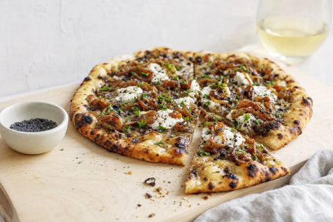 Black Garlic Flatbread with Whipped Ricotta