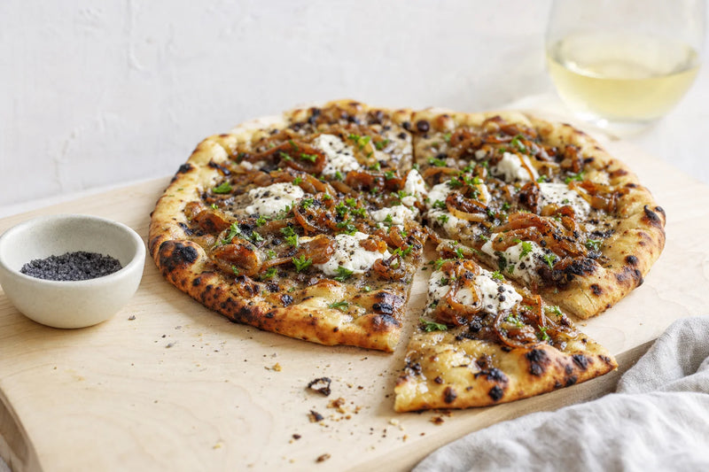 Black Garlic Flatbread with Whipped Ricotta