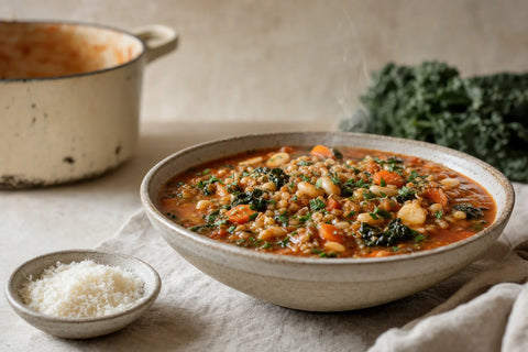 Italian Vegetarian Farro Soup