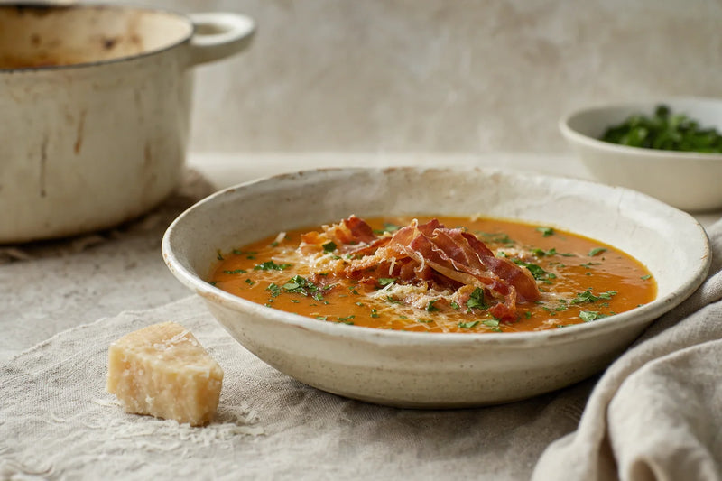 Slow-Cooker Spiced Pumpkin & Prosciutto Soup
