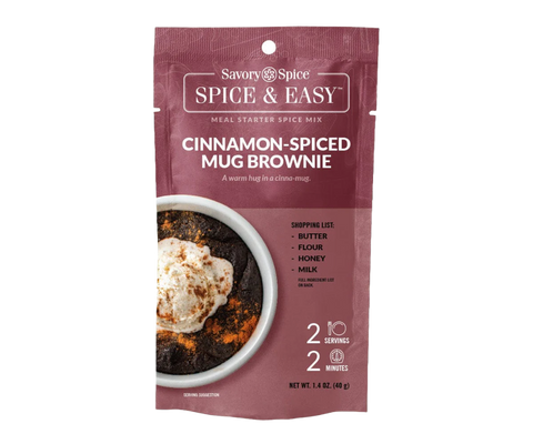 Cinnamon-Spiced Mug Brownie - Spice & Easy by Savory Spice