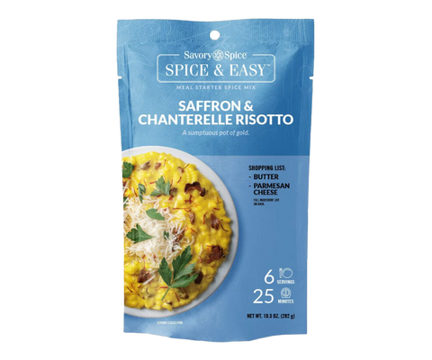 Saffron & Chanterelle Risotto - Spice & Easy by Savory Spice