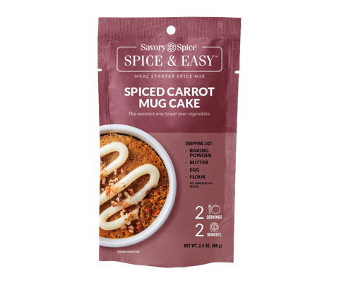 Spiced Carrot Mug Cake - Spice & Easy by Savory Spice