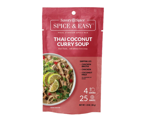 Thai Coconut Curry Soup- Spice & Easy by Savory Spice